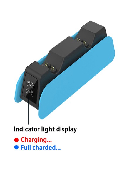 Suitable for PS5 wireless handle dual charging P5 handle charging base with LED light display PS5 headphone jack dual charging